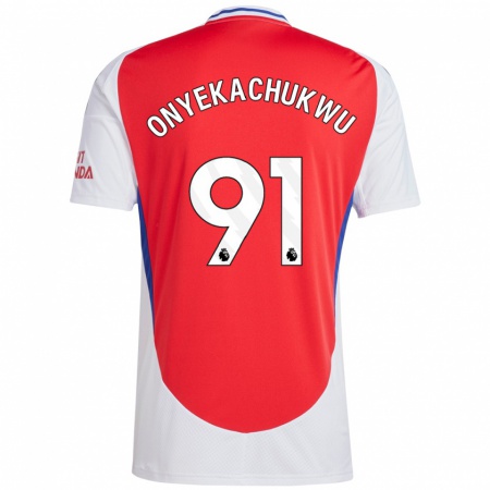 Kandiny Homme Maillot Samuel Onyekachukwu #91 Rouge Blanc Tenues Domicile 2024/25 T-Shirt