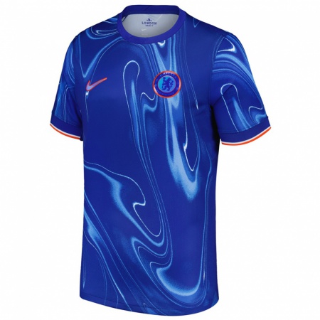 Kandiny Homme Maillot Luke Badley-Morgan #0 Bleu Blanc Tenues Domicile 2024/25 T-Shirt