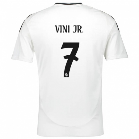 Kandiny Homme Maillot Vinicius Junior #7 Blanc Tenues Domicile 2024/25 T-Shirt