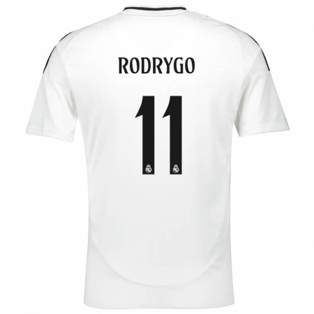 Kandiny Homme Maillot Rodrygo #11 Blanc Tenues Domicile 2024/25 T-Shirt