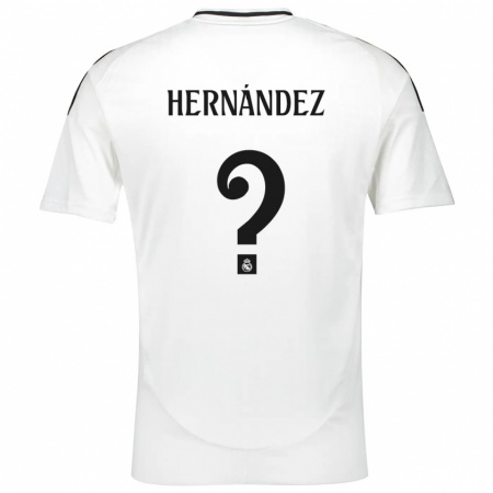 Kandiny Homme Maillot Enaitz Hernández #0 Blanc Tenues Domicile 2024/25 T-Shirt