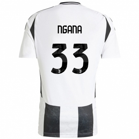 Kandiny Homme Maillot Valdes Ngana #33 Blanc Noir Tenues Domicile 2024/25 T-Shirt