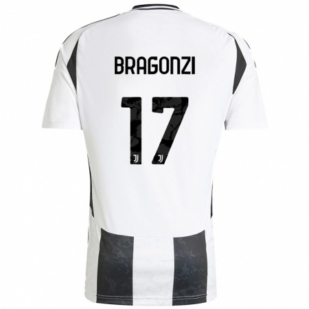 Kandiny Homme Maillot Asia Bragonzi #17 Blanc Noir Tenues Domicile 2024/25 T-Shirt