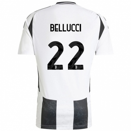 Kandiny Homme Maillot Melissa Bellucci #22 Blanc Noir Tenues Domicile 2024/25 T-Shirt