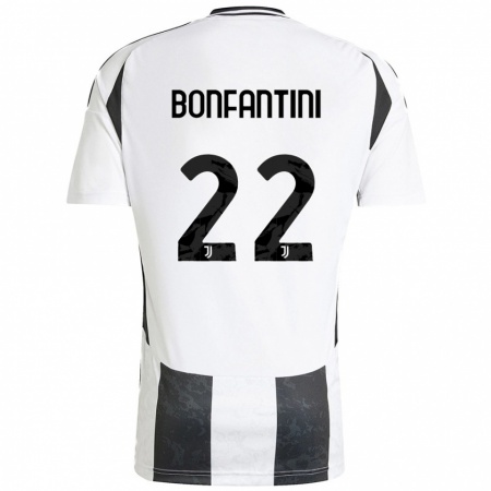 Kandiny Homme Maillot Agnese Bonfantini #22 Blanc Noir Tenues Domicile 2024/25 T-Shirt