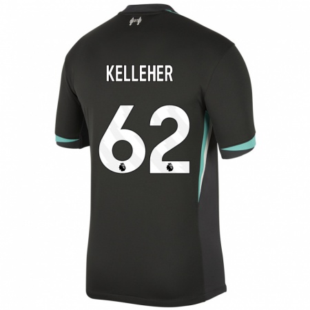 Kandiny Homme Maillot Caoimhín Kelleher #62 Noir Anthracite Blanc Tenues Extérieur 2024/25 T-Shirt