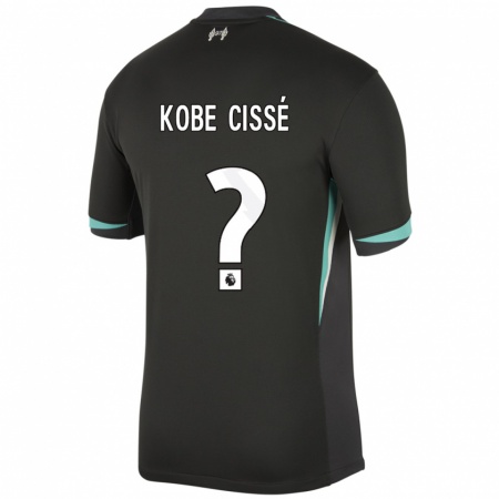 Kandiny Homme Maillot Prince Kobe Cissé #0 Noir Anthracite Blanc Tenues Extérieur 2024/25 T-Shirt