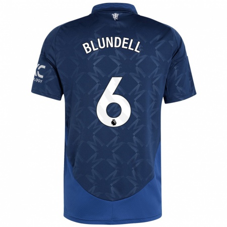 Kandiny Homme Maillot Hannah Blundell #6 Indigo Tenues Extérieur 2024/25 T-Shirt