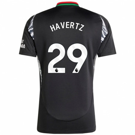 Kandiny Homme Maillot Kai Havertz #29 Noir Tenues Extérieur 2024/25 T-Shirt