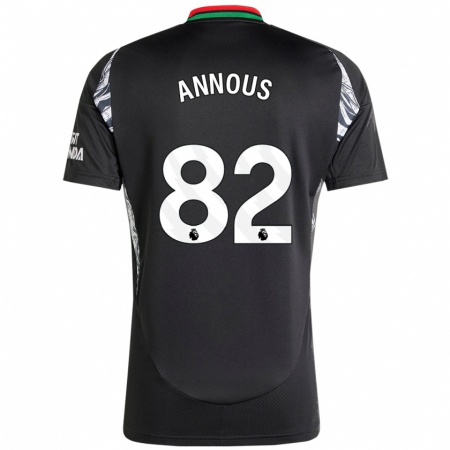 Kandiny Homme Maillot Andre Annous #82 Noir Tenues Extérieur 2024/25 T-Shirt