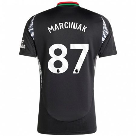 Kandiny Homme Maillot Alex Marciniak #87 Noir Tenues Extérieur 2024/25 T-Shirt