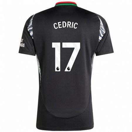 Kandiny Homme Maillot Cédric Soares #17 Noir Tenues Extérieur 2024/25 T-Shirt