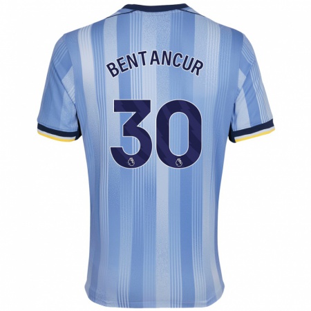 Kandiny Homme Maillot Rodrigo Bentancur #30 Bleu Clair Tenues Extérieur 2024/25 T-Shirt