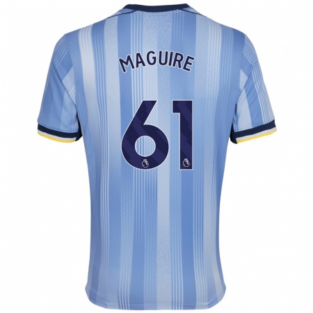 Kandiny Homme Maillot Aaron Maguire #61 Bleu Clair Tenues Extérieur 2024/25 T-Shirt