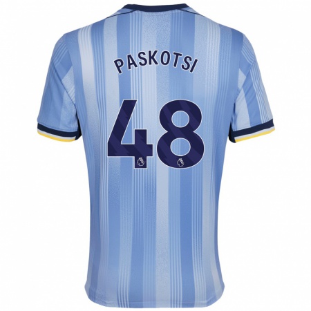 Kandiny Homme Maillot Maksim Paskotsi #48 Bleu Clair Tenues Extérieur 2024/25 T-Shirt