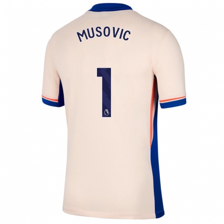 Kandiny Homme Maillot Zećira Mušović #1 Beige Clair Tenues Extérieur 2024/25 T-Shirt