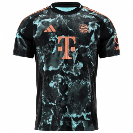 Kandiny Homme Maillot Kingsley Coman #11 Noir Tenues Extérieur 2024/25 T-Shirt