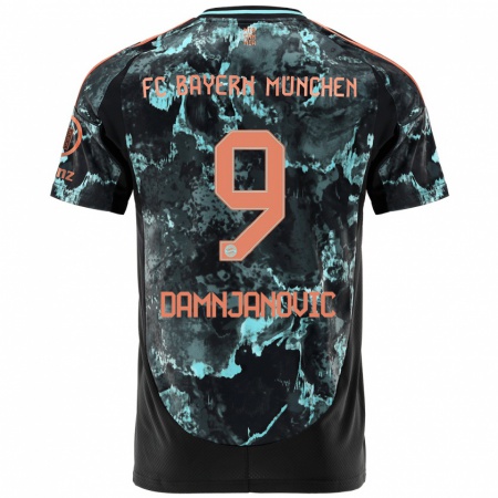 Kandiny Homme Maillot Jovana Damnjanović #9 Noir Tenues Extérieur 2024/25 T-Shirt