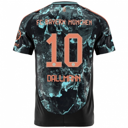 Kandiny Homme Maillot Linda Dallmann #10 Noir Tenues Extérieur 2024/25 T-Shirt