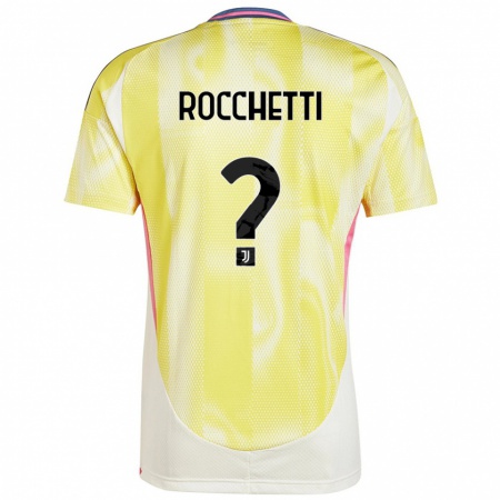 Kandiny Homme Maillot Edoardo Rocchetti #0 Jaune Solaire Tenues Extérieur 2024/25 T-Shirt