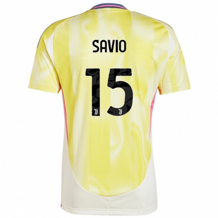 Kandiny Homme Maillot Federico Savio #15 Jaune Solaire Tenues Extérieur 2024/25 T-Shirt