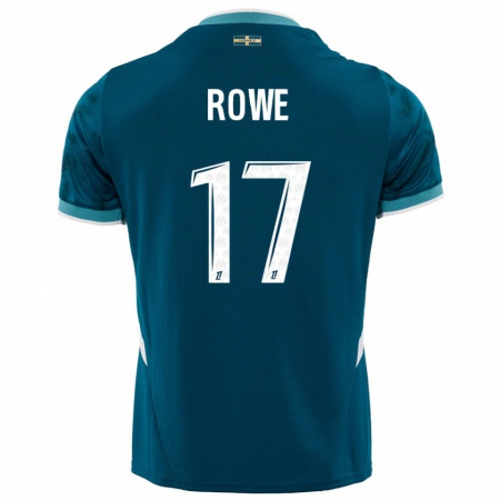 Kandiny Homme Maillot Jonathan Rowe #17 Turquoise Bleu Tenues Extérieur 2024/25 T-Shirt