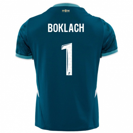 Kandiny Homme Maillot Kateryna Boklach #1 Turquoise Bleu Tenues Extérieur 2024/25 T-Shirt