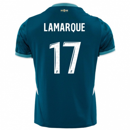 Kandiny Homme Maillot Alais Lamarque #17 Turquoise Bleu Tenues Extérieur 2024/25 T-Shirt