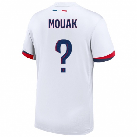 Kandiny Homme Maillot Adam Mouak #0 Blanc Bleu Rouge Tenues Extérieur 2024/25 T-Shirt