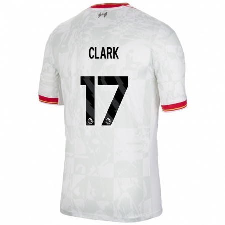 Kandiny Homme Maillot Jenna Clark #17 Blanc Rouge Noir Troisieme 2024/25 T-Shirt