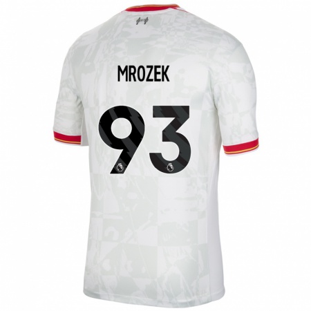 Kandiny Homme Maillot Fabian Mrozek #93 Blanc Rouge Noir Troisieme 2024/25 T-Shirt