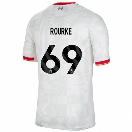 Kandiny Homme Maillot Fidel O'rourke #69 Blanc Rouge Noir Troisieme 2024/25 T-Shirt