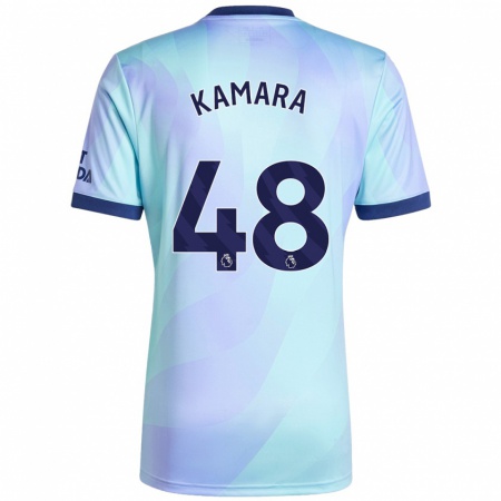 Kandiny Homme Maillot Osman Kamara #48 Aqua Troisieme 2024/25 T-Shirt