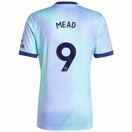 Kandiny Homme Maillot Beth Mead #9 Aqua Troisieme 2024/25 T-Shirt