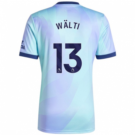 Kandiny Homme Maillot Lia Wälti #13 Aqua Troisieme 2024/25 T-Shirt