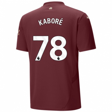 Kandiny Homme Maillot Issa Kaboré #78 Marron Troisieme 2024/25 T-Shirt