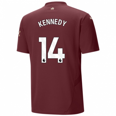 Kandiny Homme Maillot Alanna Kennedy #14 Marron Troisieme 2024/25 T-Shirt