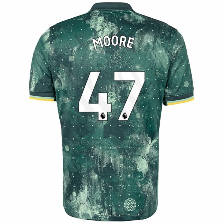 Kandiny Homme Maillot Mikey Moore #47 Vert Menthe Troisieme 2024/25 T-Shirt