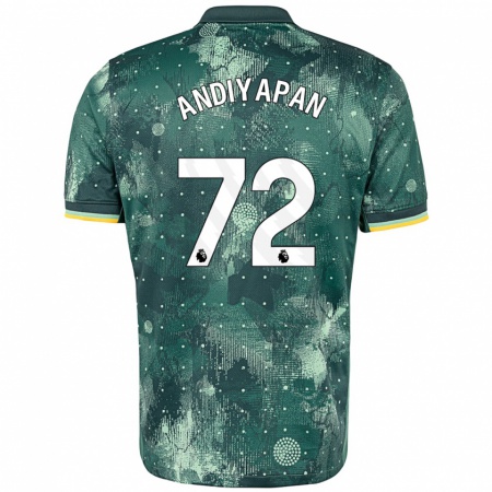 Kandiny Homme Maillot William Andiyapan #72 Vert Menthe Troisieme 2024/25 T-Shirt