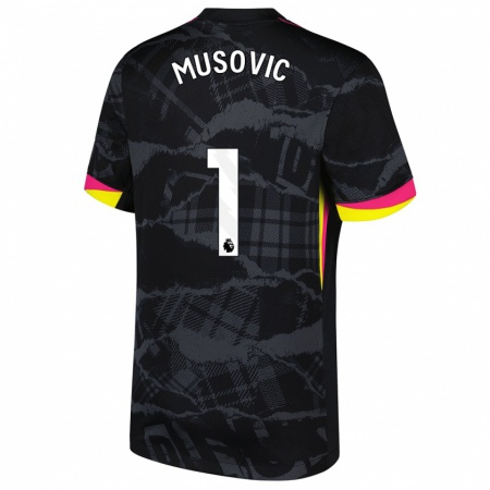 Kandiny Homme Maillot Zećira Mušović #1 Noir Rose Troisieme 2024/25 T-Shirt