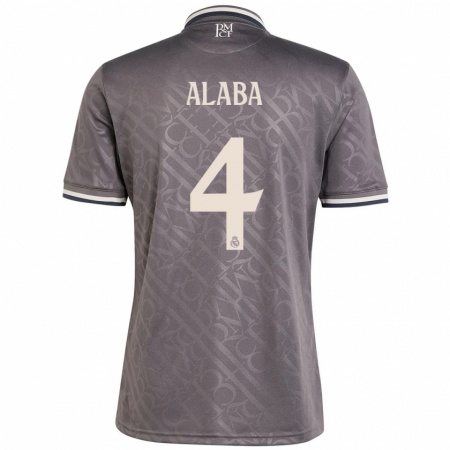 Kandiny Homme Maillot David Alaba #4 Anthracite Troisieme 2024/25 T-Shirt