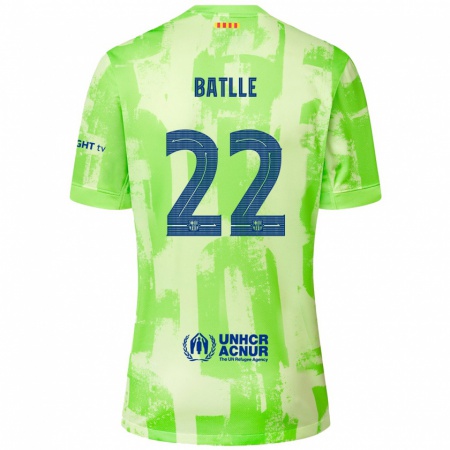 Kandiny Homme Maillot Ona Batlle #22 Citron Vert Troisieme 2024/25 T-Shirt