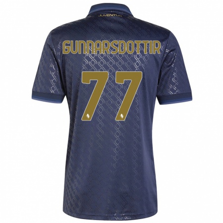 Kandiny Homme Maillot Sara Björk Gunnarsdóttir #77 Bleu Marine Troisieme 2024/25 T-Shirt