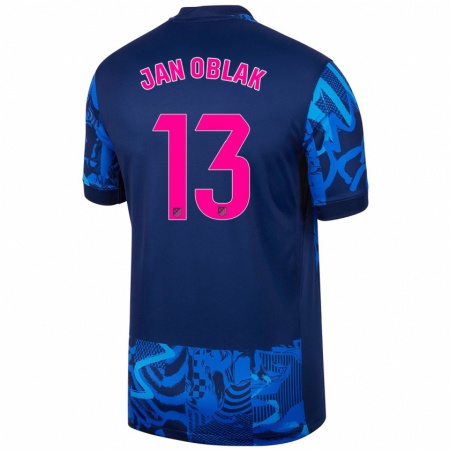 Kandiny Homme Maillot Jan Oblak #13 Bleu Royal Troisieme 2024/25 T-Shirt