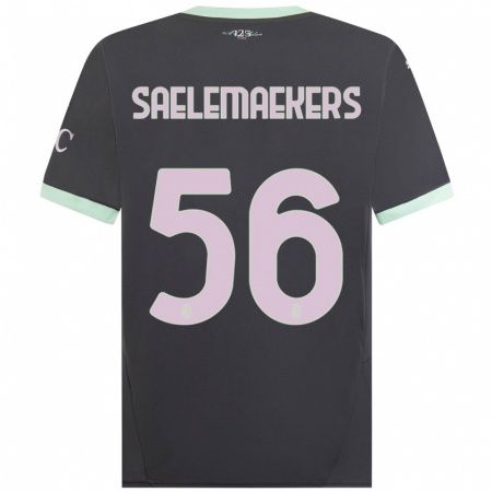 Kandiny Homme Maillot Alexis Saelemaekers #56 Gris Troisieme 2024/25 T-Shirt