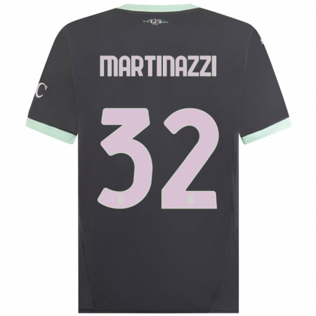 Kandiny Homme Maillot Luca Martinazzi #32 Gris Troisieme 2024/25 T-Shirt