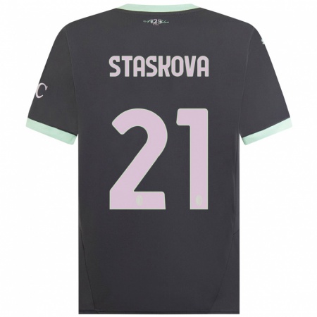 Kandiny Homme Maillot Andrea Stašková #21 Gris Troisieme 2024/25 T-Shirt