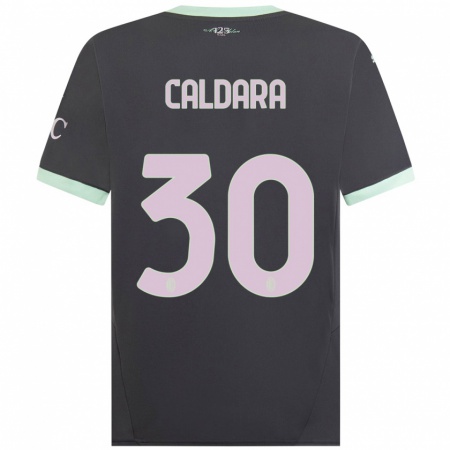 Kandiny Homme Maillot Mattia Caldara #30 Gris Troisieme 2024/25 T-Shirt