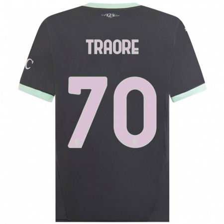 Kandiny Homme Maillot Chaka Traorè #70 Gris Troisieme 2024/25 T-Shirt