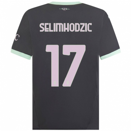 Kandiny Homme Maillot Noa Selimhodzic #17 Gris Troisieme 2024/25 T-Shirt